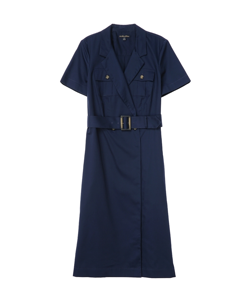 [여성] 사파리 코튼 셔츠 드레스 (네이비)