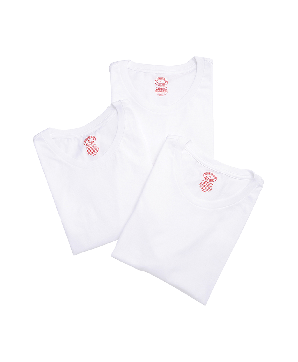 수피마 코튼 크루넥 티셔츠 3팩 세트 (화이트)